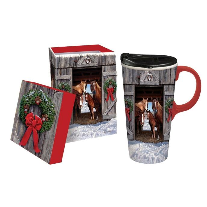 Evergreen Enterprises Horse Family Boxed Christmas Mug