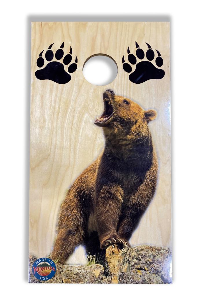 Made in MT Grizzly Bear Cornhole Set