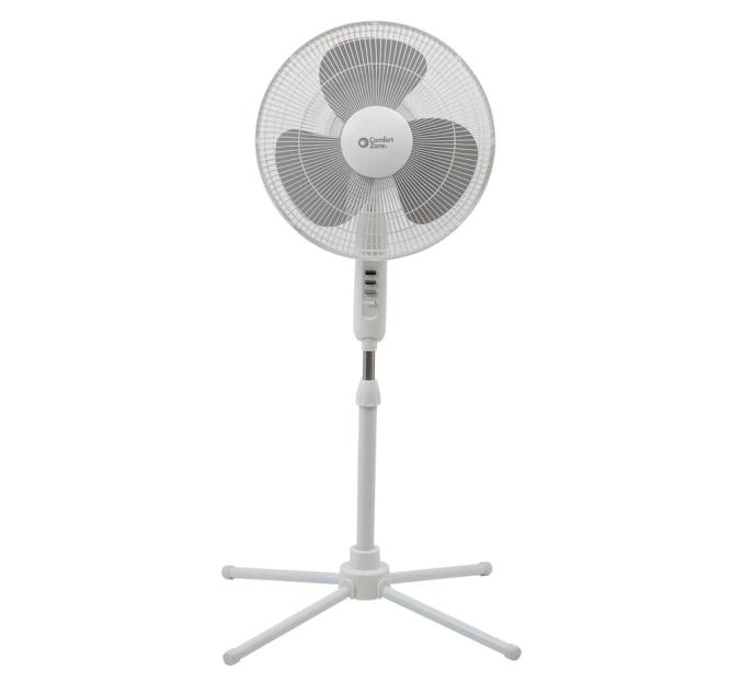 Comfort Zone Adjustable Oscillating Pedestal Fan