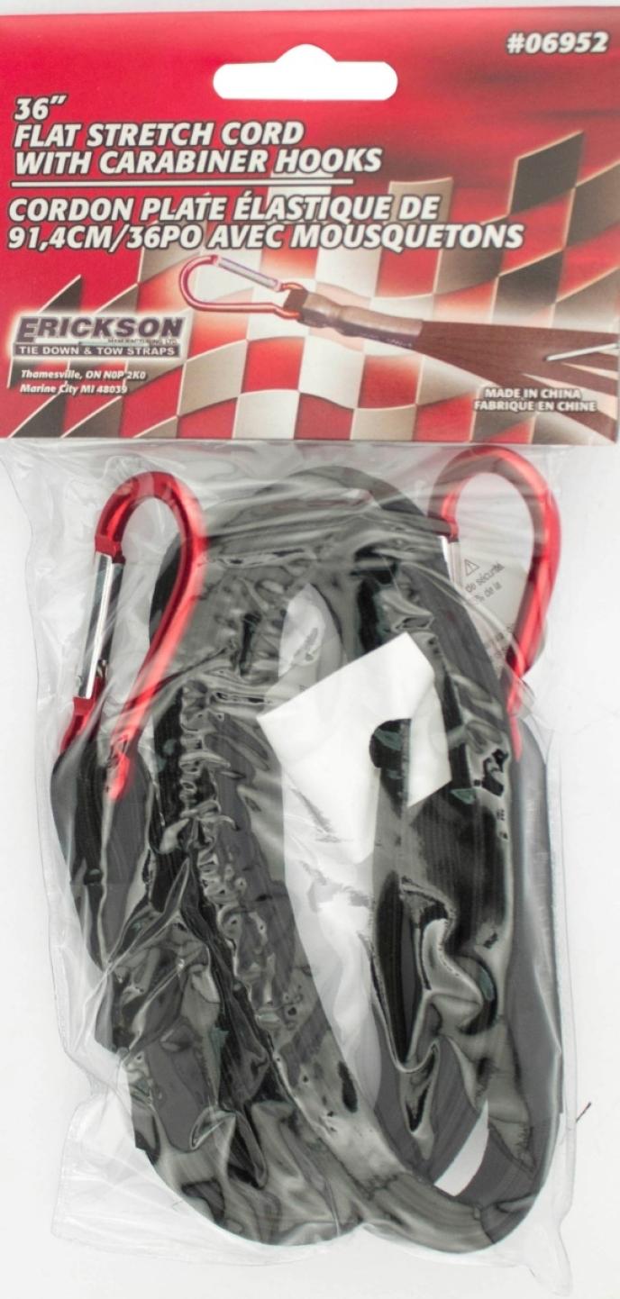 36" 4 Strand Flat Bungey with Carabiner hook