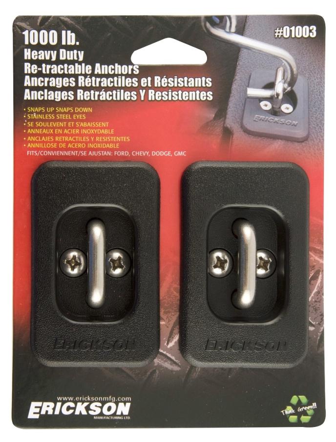 2 Pk. Retractable Anchor point 1000 lb.