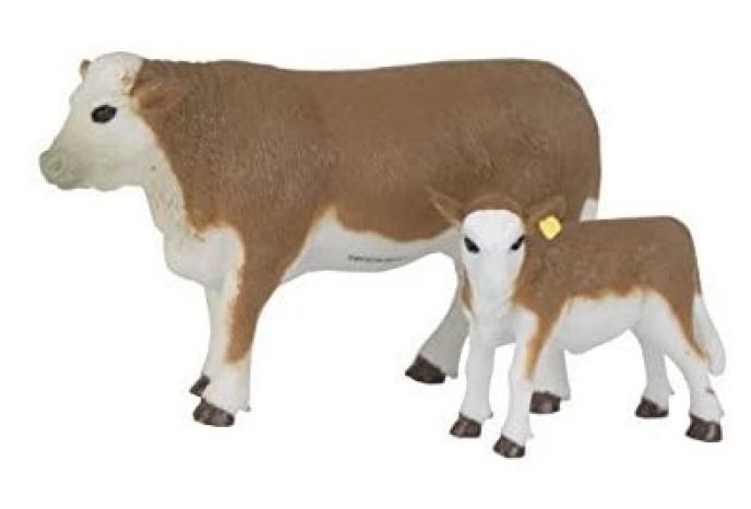 Big Country Farm Toys Herford Cow & Calf Toy