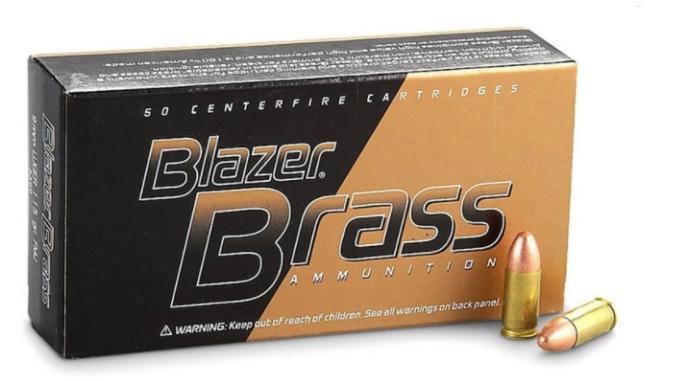 CCI Blazer Brass 9mm Luger 115 Grain Full Metal Jacket