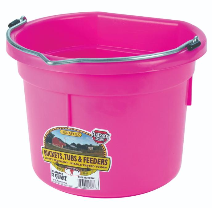 Little Giant 8 Quart Flat Back Plastic Bucket
