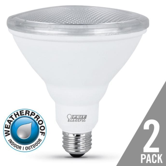 Feit Electric LED 75 Watt Equivalent 750 Lumen Warm Light Weatherproof Non-Dimmable Flood Light Bulb (2 Pack)