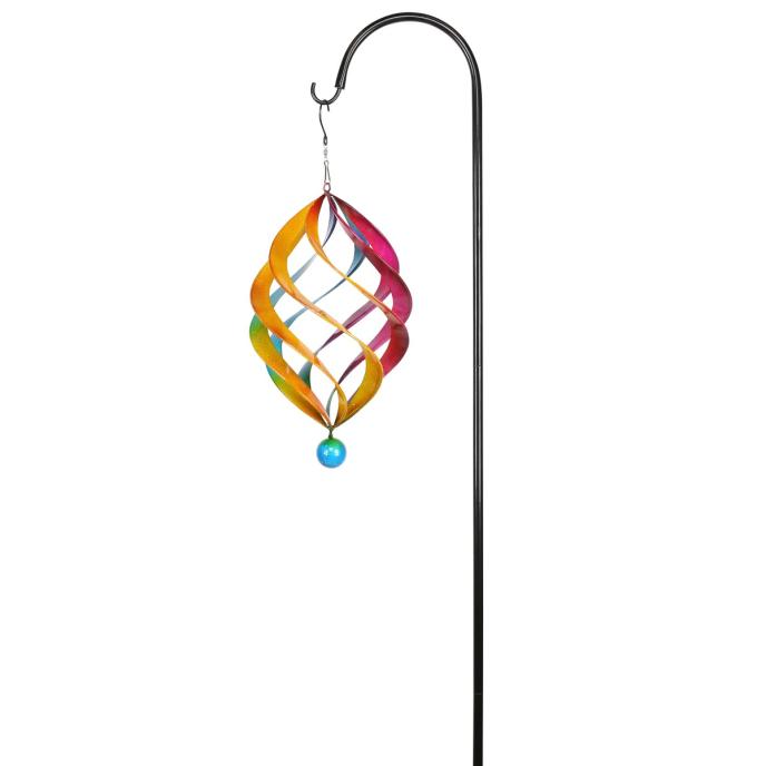 Alpine™ Multi-Color Metal Wind Spinner with Shepherd's Hook