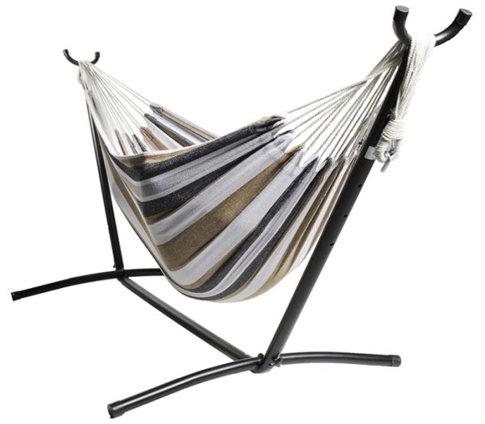 Backyard Expressions Portable Double 2 Person Outdoor Hammock with Stand