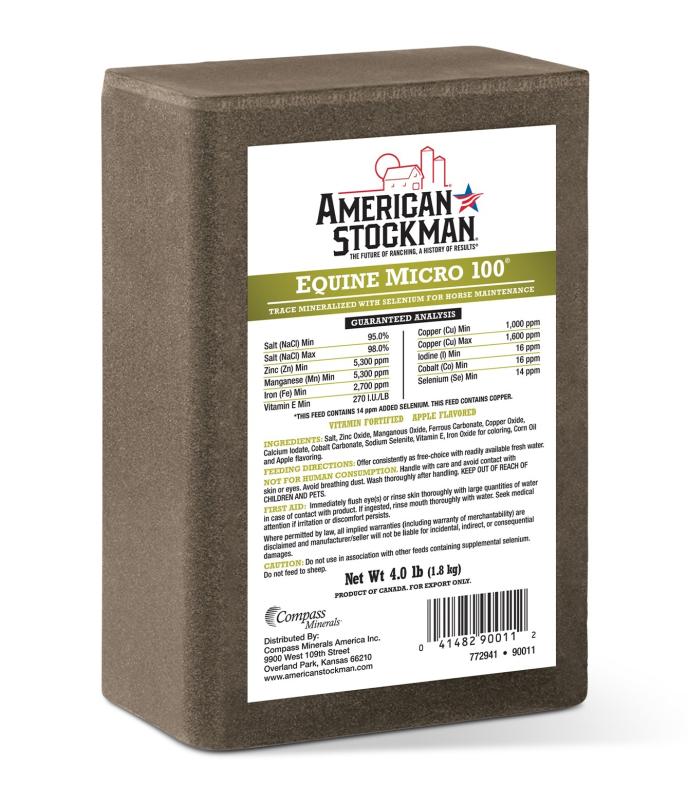 American Stockman Equine Micro 100 Salt Brick