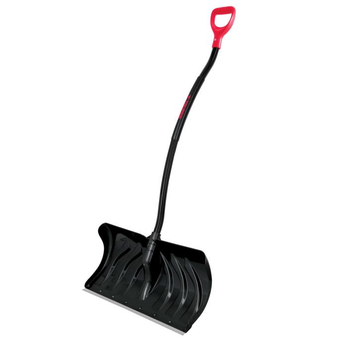 Truper 24" D Grip Poly Pusher with Metal Wear Strip