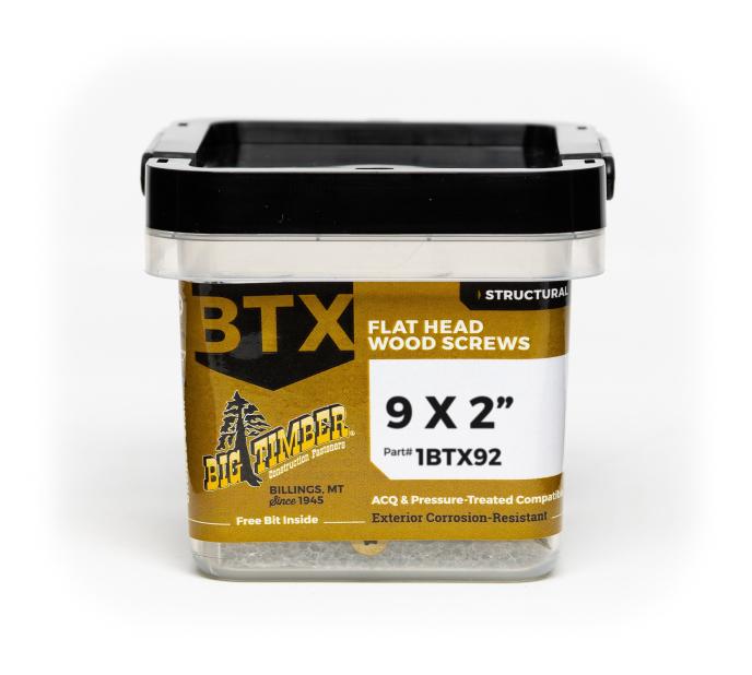 Big Timber Fasteners #9 BTX Flat Head Wood Screw
