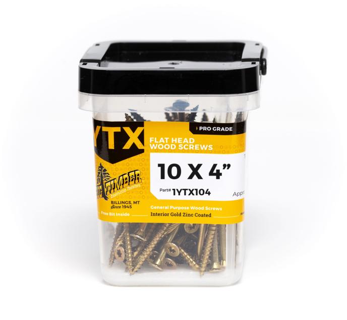 Big Timber Fasteners #10 YTX Flat Head Wood Screw