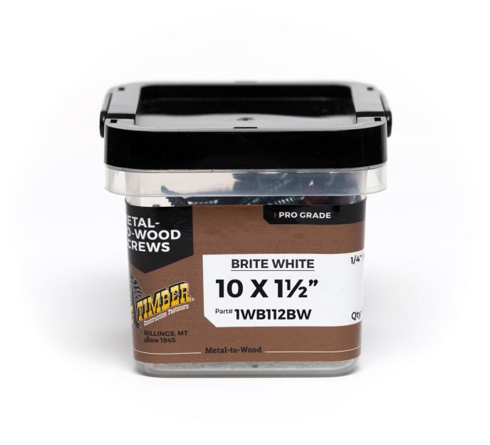 Big Timber Fasteners Brite White Metal-to-Wood Screws