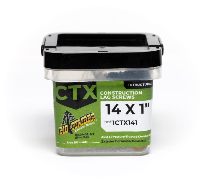 Big Timber Fasteners #14 CTX Structural Lag Screws