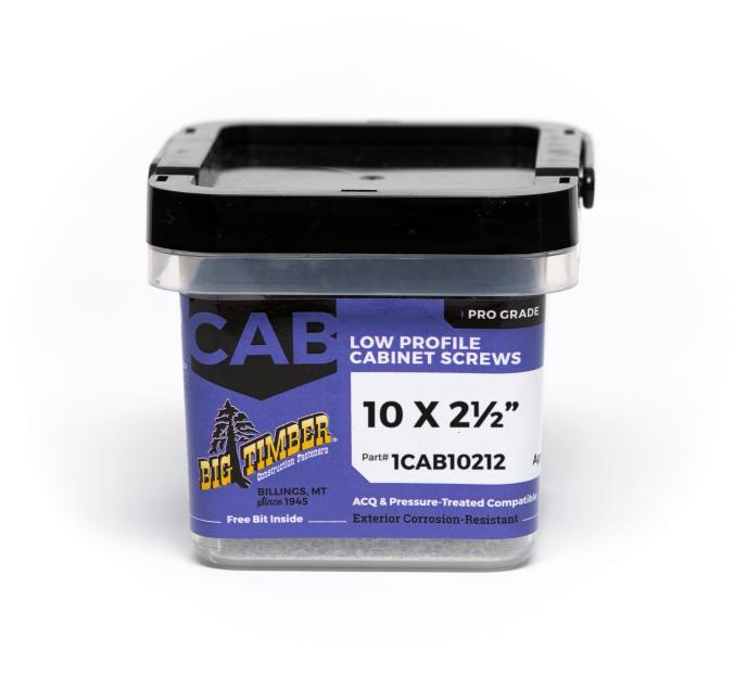 Big Timber Fasteners #10 CAB Low Profile Cabinet Screw