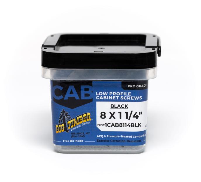 Big Timber Fasteners #8 CAB Low Profile Cabinet Screw