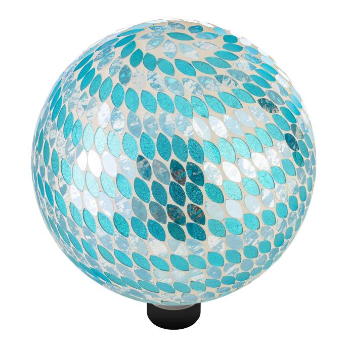 Alpine Blue Petals Mosaic Gazing Globe