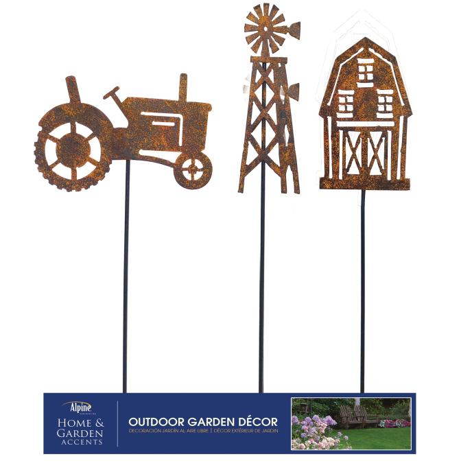 Alpine Rustic Metal Farm Pot Stickers