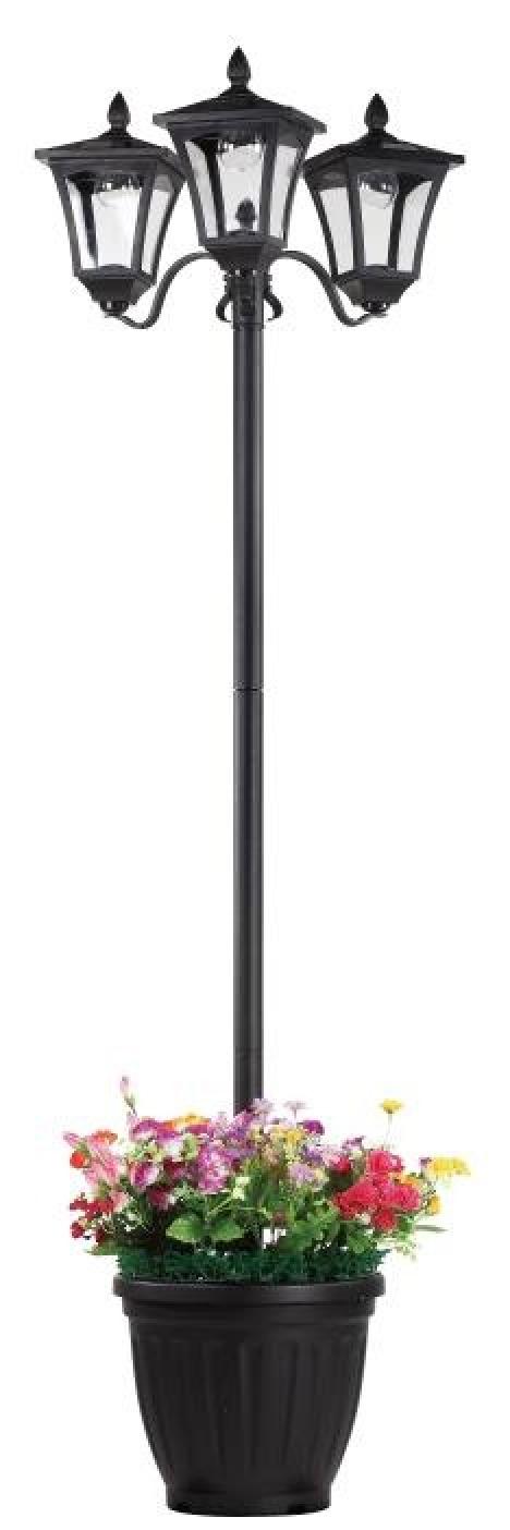 Backyard Expressions 3 Light Solar Lamp Planter