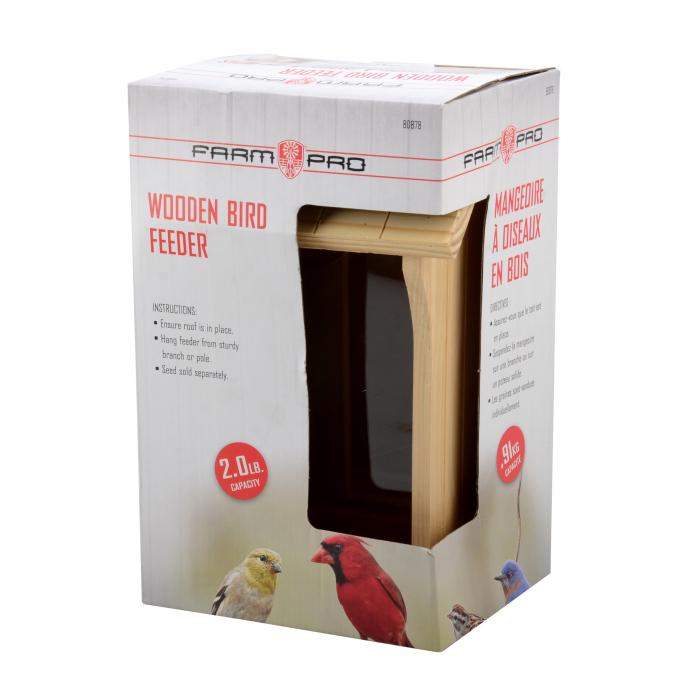 Farm Pro Wooden Bird Feeder