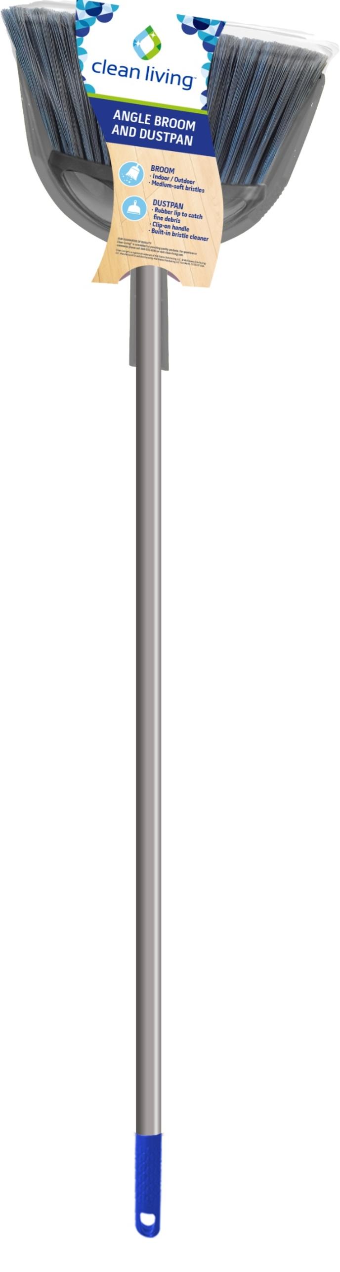 Clean Living 13" Angle Broom and Dustpan