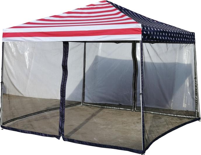 Backyard Expressions 10'x10' American Flag Pop Up Canopy