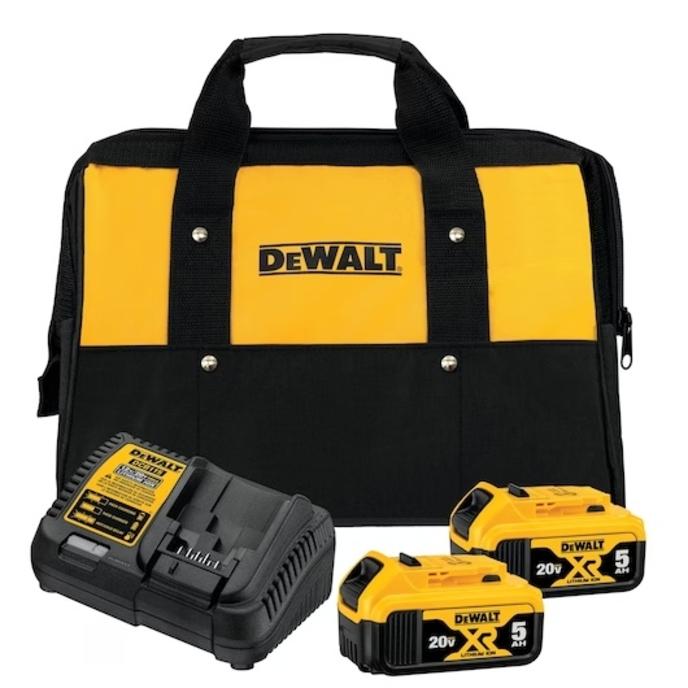 DeWalt 20V Battery & Charger Kit With 2 Batteries