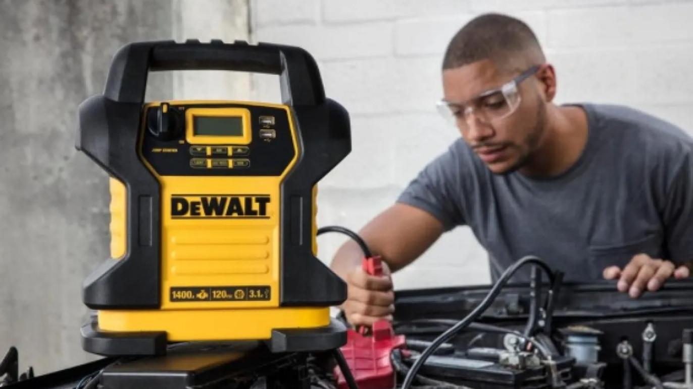 Batteries & Battery Products Man with jumper cables